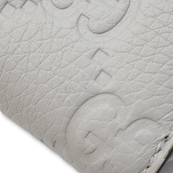 グッチ GUCCI グッチ インプリント ラウンド長財布 財布 レザー レディース グレー系 835003 【中古】 GUCCI（グッチ） GUCCI 835003 日本限定カラー インプリント ジップ