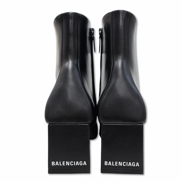 バレンシアガ WA72F レザー スクエアトゥ サイドジップ ショート ブーツ BALENCIAGA（バレンシアガ） BALENCIAGA 623924 WA72F レザー スクエア