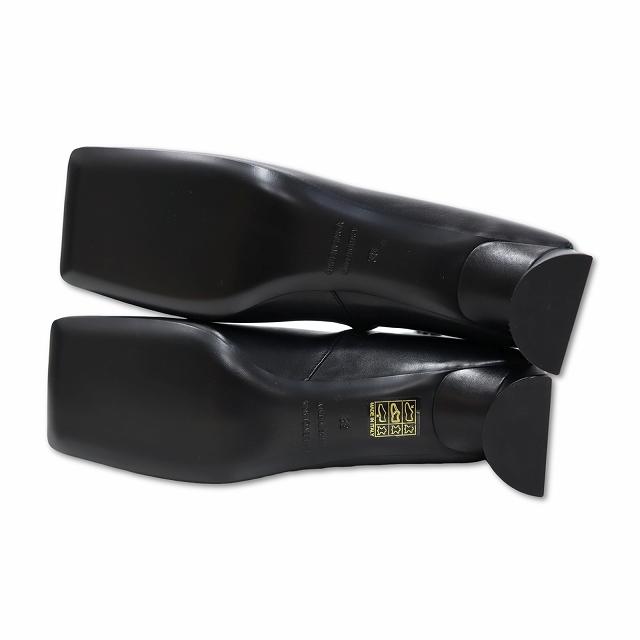 バレンシアガ WA72F レザー スクエアトゥ サイドジップ ショート ブーツ BALENCIAGA（バレンシアガ） BALENCIAGA 623924 WA72F レザー スクエア