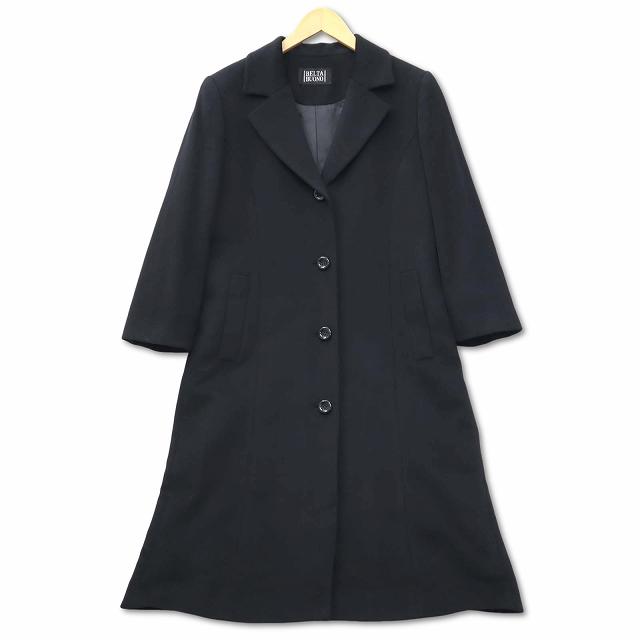 BELTA BUONO カシミヤ チェスターコート 9 ブラック レディース 