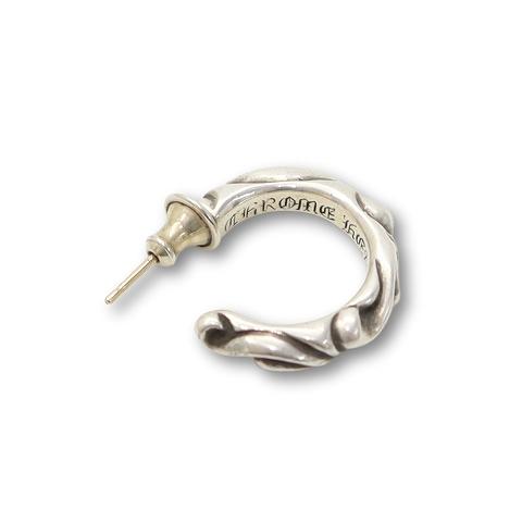 年内限定　クロムハーツ　シルバー925 フープピアス CHROME HEARTS（クロムハーツ） CHROME HEARTS 925 スクロール フープ