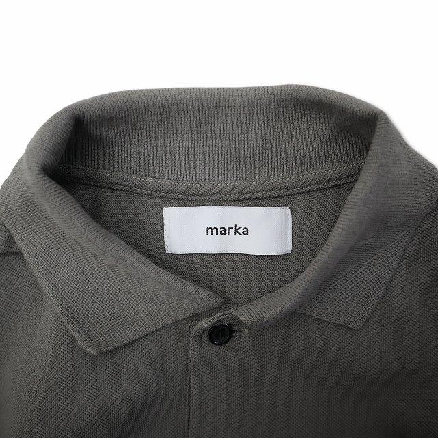 マーカ marka 2025SS ONE BUTTON POLO S/S TEE ワンボタン ポロ ショートスリーブ ティー ポロシャツ 1 GREY(グレー) メンズ_2