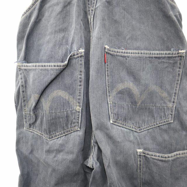 エヴィス EVISU 90s ヴィンテージ カモメペイント デニム オーバーオール INDIGO インディゴ メンズ_5