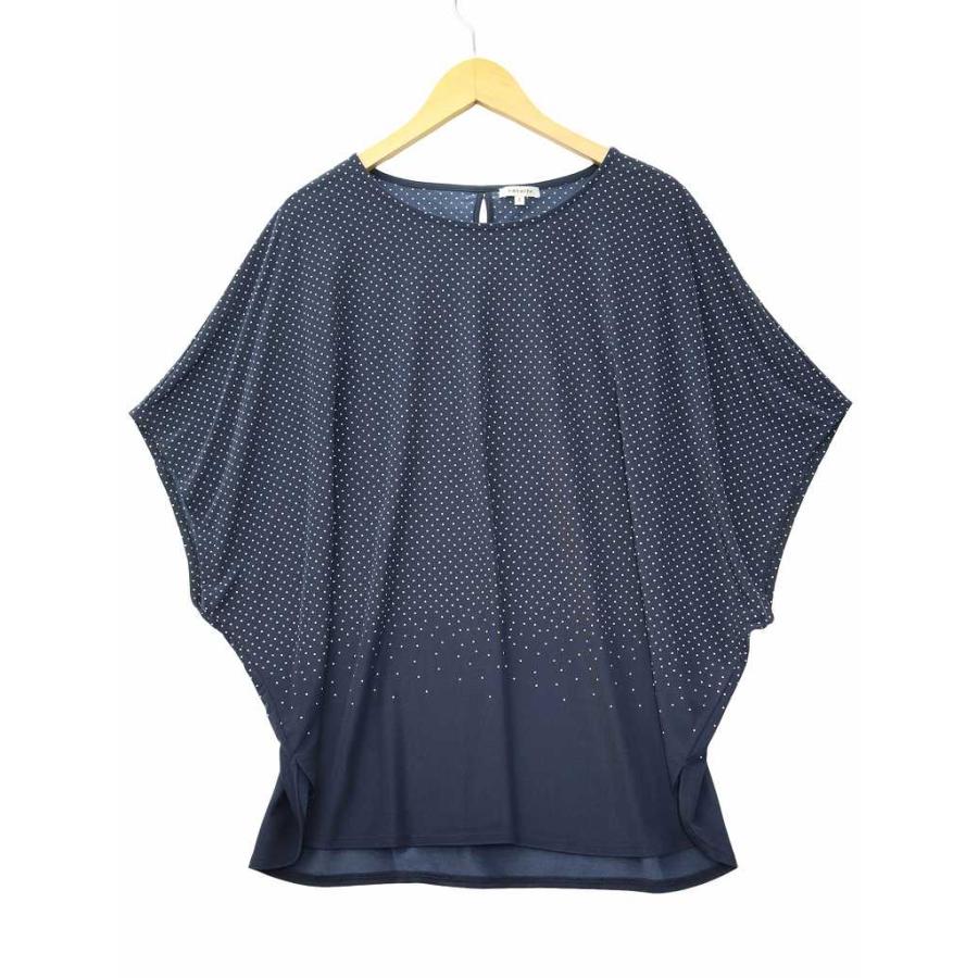 美品✨ アナイ 変形襟 ブラウス ドルマンスリーブ きれいめ 38/M 紺 ANAYI - 美品✨ アナイ 変形襟 ブラウス ドルマンスリーブ きれいめ 38