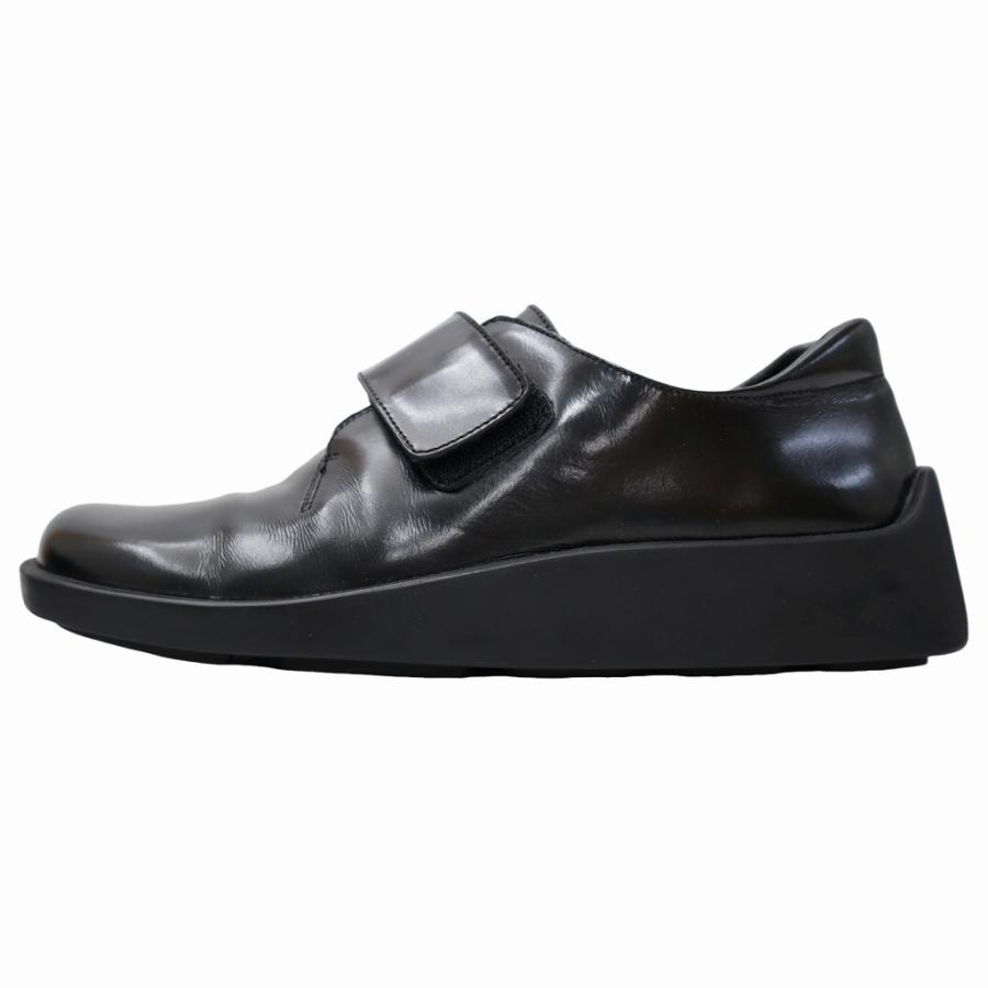 プラダ PRADA LEATHER BELTED SHOES レザー ベンクロ ローファー 36(23cm) BLACK(ブラック) レディース
