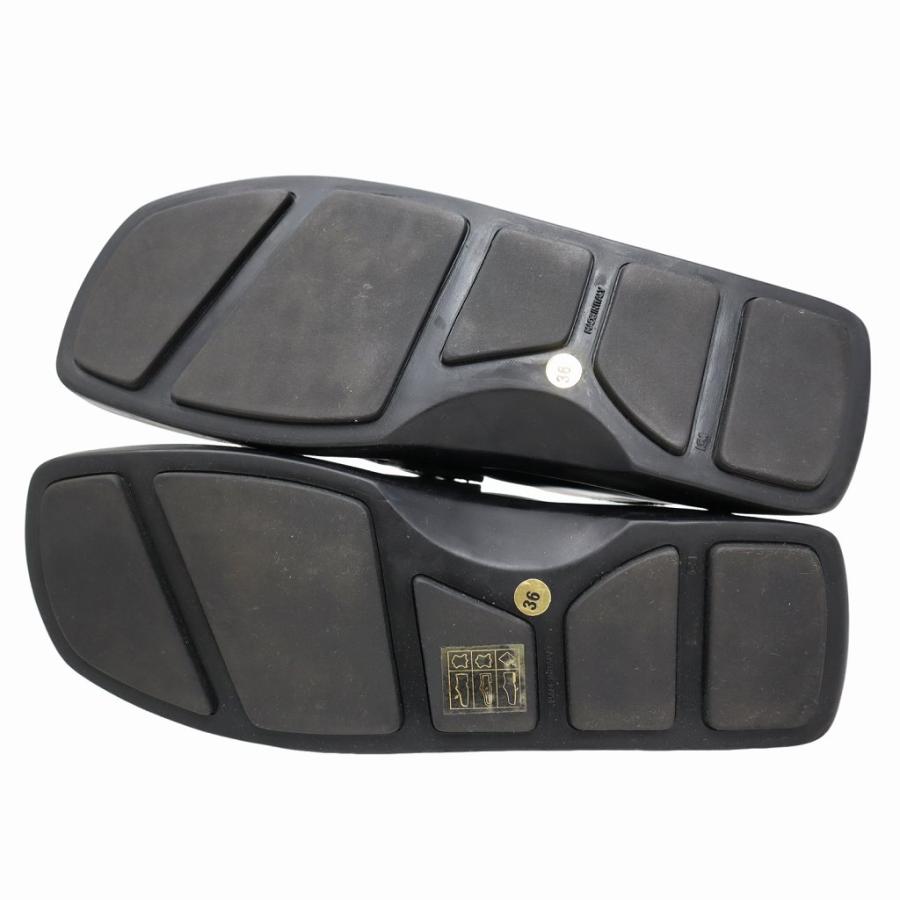 プラダ PRADA LEATHER BELTED SHOES レザー ベンクロ ローファー 36(23cm) BLACK(ブラック) レディース
