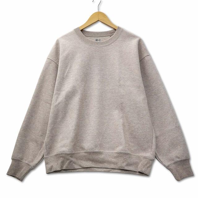 ユニクロ（UNIQLO） オーバーサイズ スウェット シャツ M 杢ベージュ 