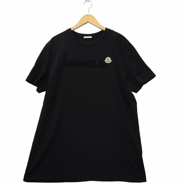 MONCLER（モンクレール） ベロアロゴパッチ 半袖 クルーネック Tシャツ 