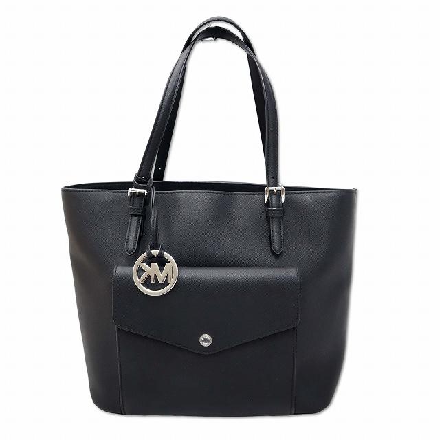 マイケルコース MICHAEL KORS PVC 肩掛け トートバッグ ブラック 
