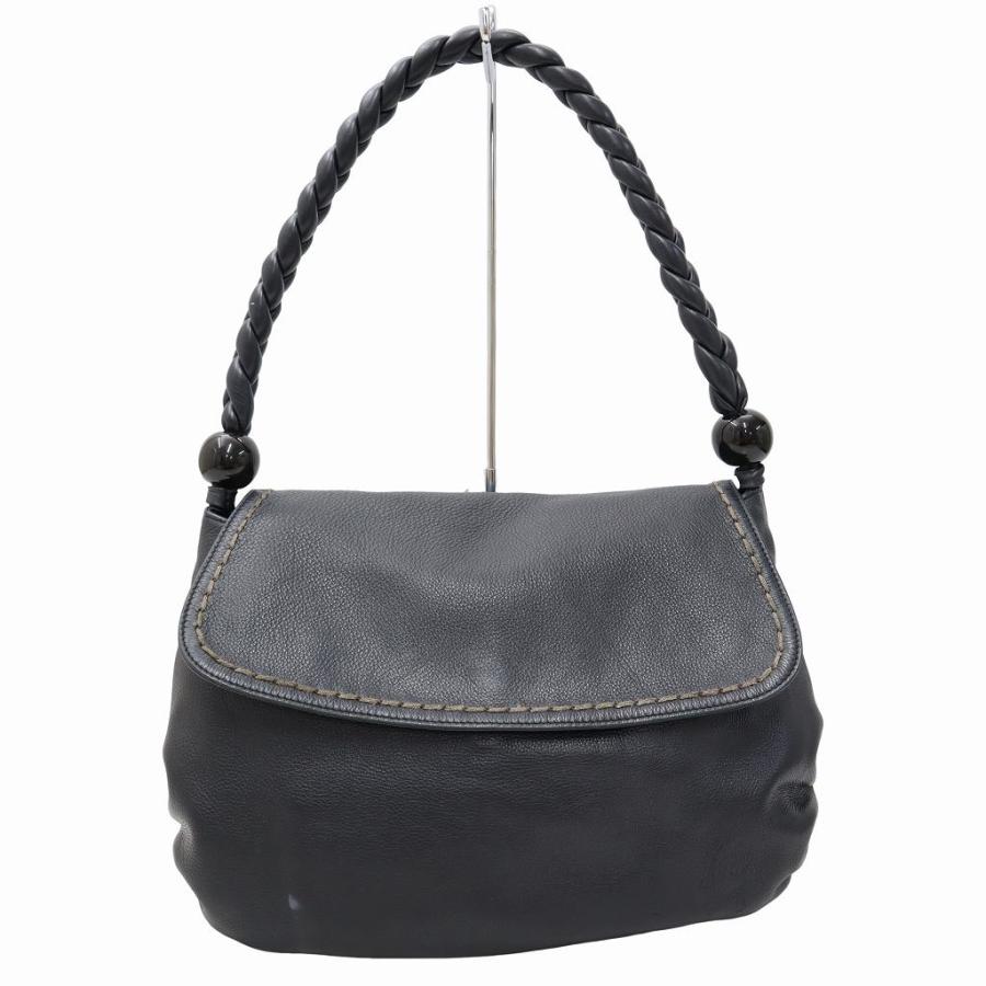 Kitamura（キタムラ） レザー ワンショルダーバッグ BLACK(ブラック 