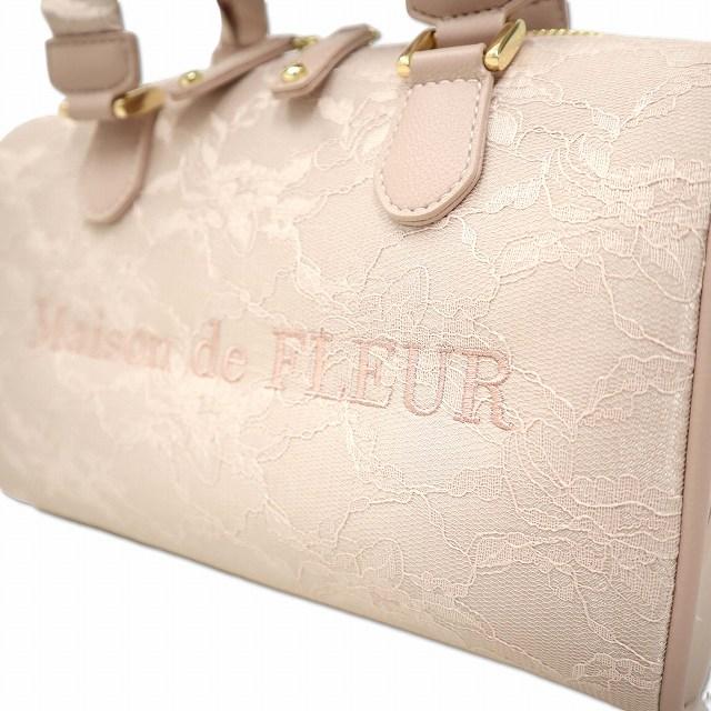 未使用品 メゾンドフルール Maison de FLEUR レース2Wayボストンバッグ 