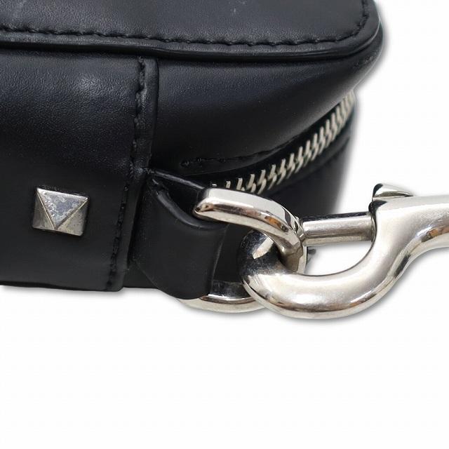 【極美品】ヴァレンティノガラバーニ メッセンジャーバッグ ショルダー ロゴ 黒 ヴァレンティノ ガラヴァーニ VALENTINO GARAVANI VLTN ロゴ レザー