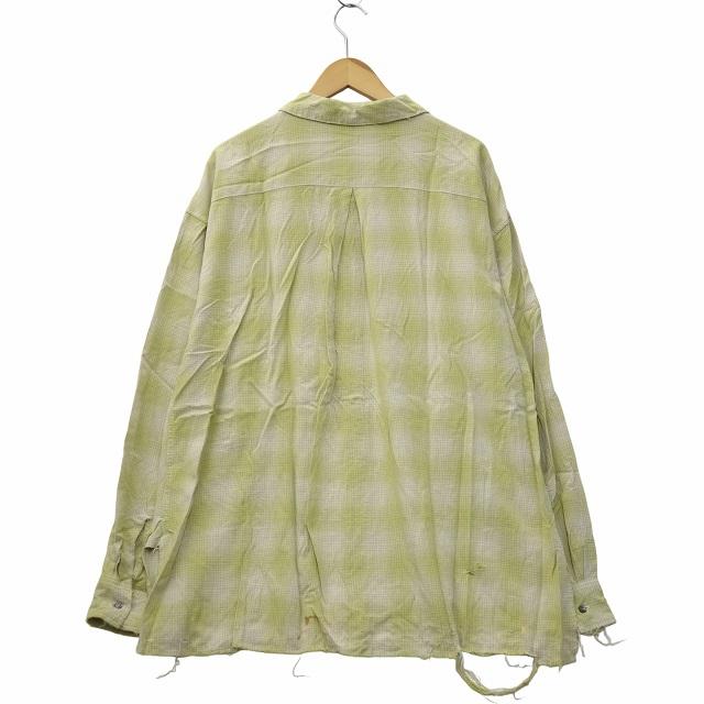 ANCELLM アンセルム RAYON CHECK SHIRT レーヨン チェック ダメージ