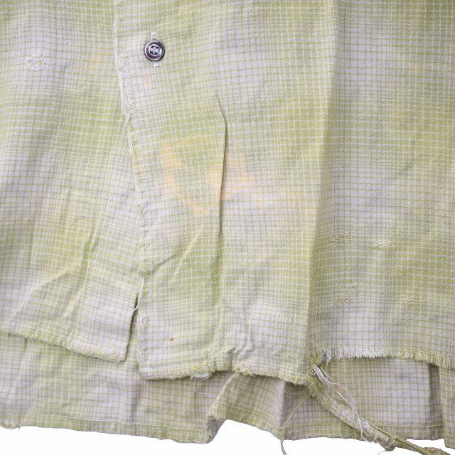 ANCELLM アンセルム RAYON CHECK SHIRT レーヨン チェック ダメージ