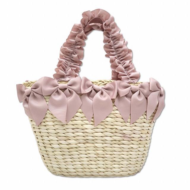 【2Way】メゾンドフルール フリルハンドルメイズリボン ピンク メゾンドフルール Maison de FLEUR フリルハンドル メイズリボン 2way
