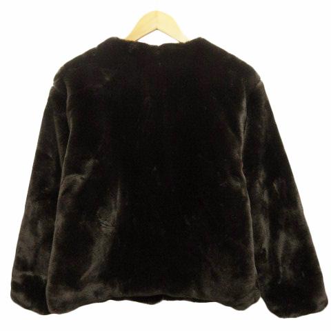 中古 オオトロ Ohotoro ブルゾン ジャケット ファー ノーカラー ブラウン 茶 レディース ベクトル 古着 0 ブランド古着販売のベクトル 通販 Yahoo ショッピング