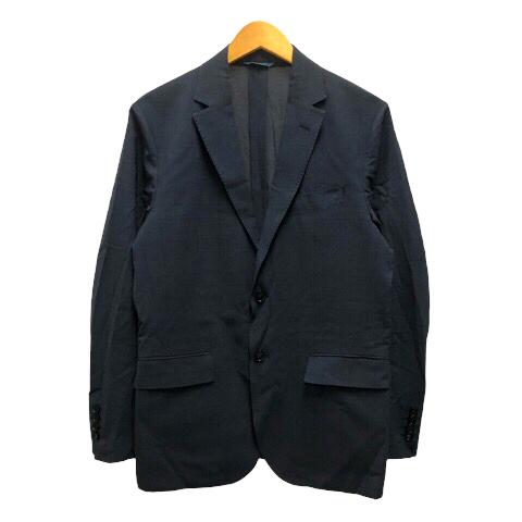 ブラックレーベルクレストブリッジ テーラードジャケット ブレザー チェック サイドベンツ 薄手 長袖 LL 紺 ネイビー メンズ