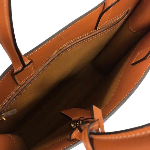 【中古】セリーヌ CELINE バーティカルカバ キャンバス&カーフスキン ブラウン 190402CJF トートバッグ ブラウン ※MZ レディース CELINE（セリーヌ） バーティカルカバ キャンバス&カーフスキン