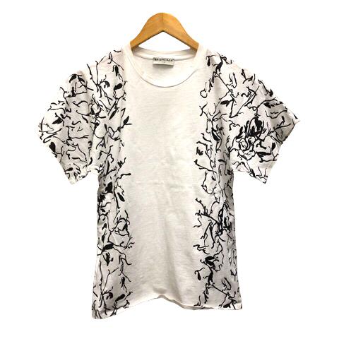 バレンシアガ BALENCIAGA Tシャツ クルーネック コットン 総柄 半袖 S 