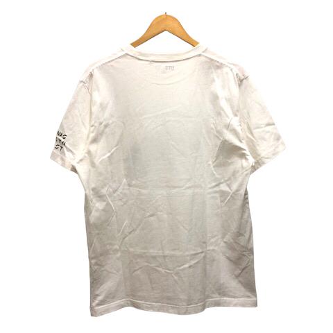 ユニクロ UNIQLO kaws Tシャツ クルーネック コットン プリント ロゴ 半袖 XL 白 ホワイト メンズ｜vectorpremium｜02