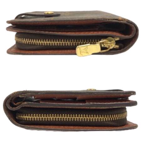 ルイヴィトン モノグラム コンパクトジップ 二つ折り財布 ブラウン系 美品SSS】ルイヴィトン モノグラム コンパクトジップ 二つ折り