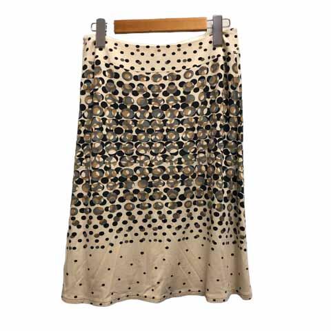 プライドインターナショナルデザイン スカート セミフレア 総柄 膝丈  