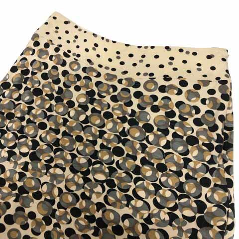 プライドインターナショナルデザイン スカート セミフレア 総柄 膝丈  