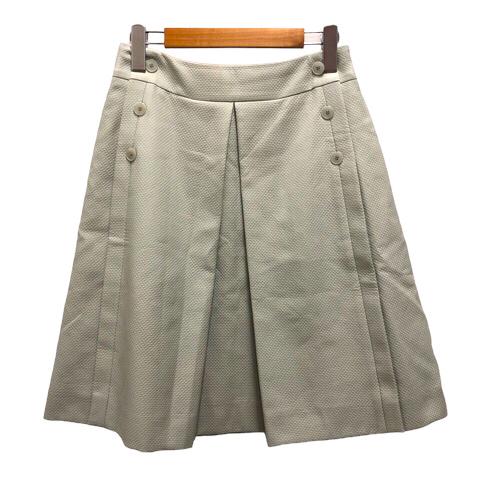 フォクシー FOXEY スカート フレア タック プリーツ コットン ワッフル  