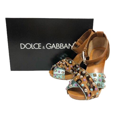DOLCE&GABBANA ドルチェ&ガッバーナ ドルガバ サンダル ウッド DOLCE&GABBANA ドルチェ&ガッバーナ ドルガバ サンダル ウッド