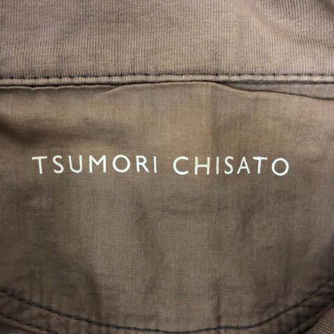 ツモリチサト TSUMORI CHISATO トップス ジャケット シャツ クルーネック ギャザー綿 無地 長袖 2 茶 ブラウン ※MZ レディース｜vectorpremium｜03