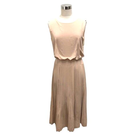 ANAYIアナイベージュ ノースリーブ プリーツドレス