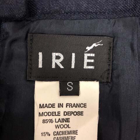 イリエ IRIE ボトムス スカート 台形 Aライン ウール混 カシミヤ混 ストライプ 裏地 膝丈 S 紺 ネイビー グレー ※MZ レディース｜vectorpremium｜03