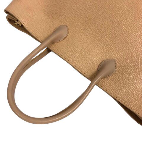 DESMO ベージュレザー ハンドバッグ Woman ベージュ トッズ Di バッグ フォリオ レザー バッグ