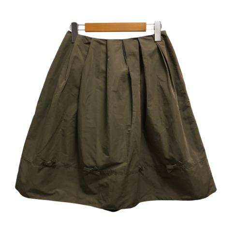 ギャラリービスコンティ GALLERY VISCONTI フレアスカート ひざ丈 無地  