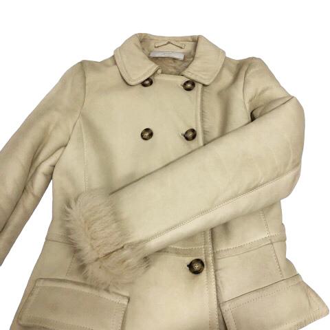 PRADA プラダ コート ムートンコート ファー レザー ダブル