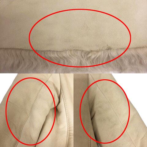 PRADA プラダ コート ムートンコート ファー レザー ダブル