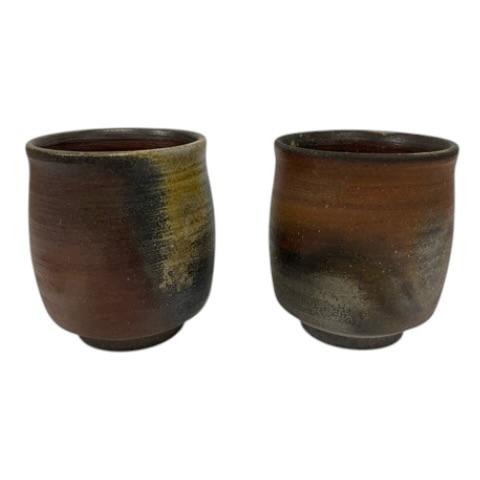 備前焼　陶古　湯飲み　セット　未使用 未使用品 備前焼 小西陶古 茶器揃 湯呑みセット総柄 マルチカラー
