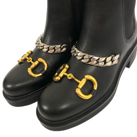 未使用品 グッチ GUCCI 670393 17K10 ショートブーツ チェルシーブーツ 