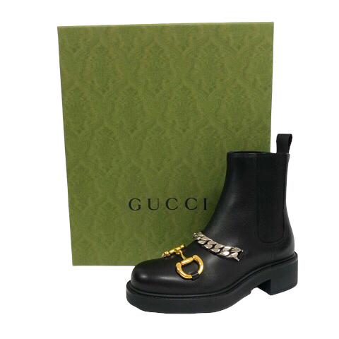 未使用品 グッチ GUCCI 670393 17K10 ショートブーツ チェルシーブーツ 