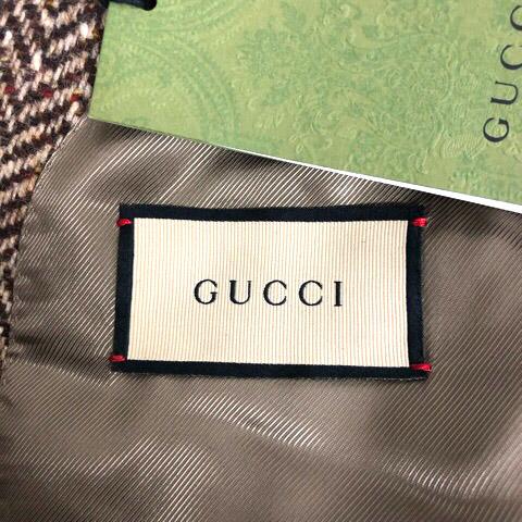 GUCCI 未使用品 グッチ 22AW 644450 ZAFUT ウールヘリンボーン GUCCI 未使用品 グッチ 22AW 644450 ZAFUT ウールヘリンボーン