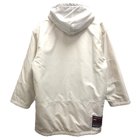 フィラ FILA ジャケット コート 裏ボア ロゴ 刺繍 ミドル丈 長袖 M 白
