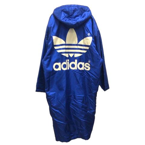 adidas（アディダス） ベンチコート デサント製 ロゴ プリント ロング