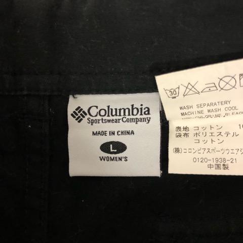 コロンビア Columbia パンツ 無地 ロゴ刺繍 コットン L 黒 ブラック レディース｜vectorpremium｜03