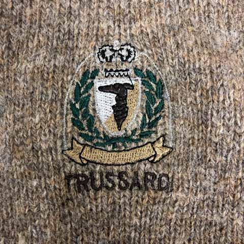 トラサルディ TRUSSARDI カーディガン 長袖 無地 ロゴ刺繍 ウール 茶 ブラウン 白 ホワイト 緑 グリーン シルバー レディース｜vectorpremium｜06