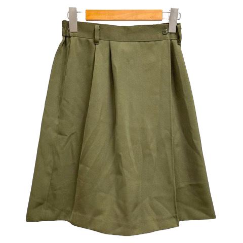 nasteen キュロットパンツ 膝丈 無地 ウエスト63-67 股下丈23 緑