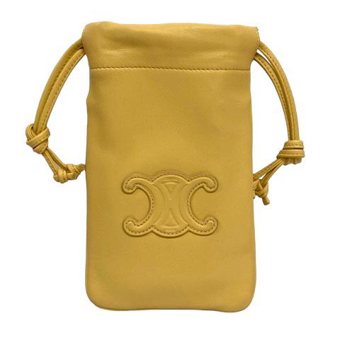 CELINE（セリーヌ） ドローストリング モバイルポーチ キュイル