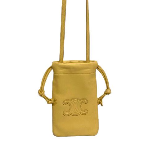 CELINE（セリーヌ） ドローストリング モバイルポーチ キュイル