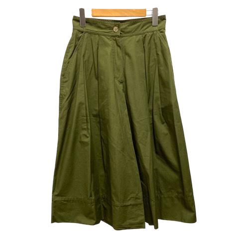 【中古】未使用品 モンクレール MONCLER × jw anderson 21SS PANTALONE パンツ ワイド ガウチョ タック コットン 40 カーキ レディース MONCLER（モンクレール） 未使用品 × jw anderson 21SS PANTALONE