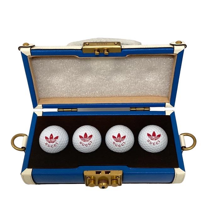 【新品未使用、完品】 Adidas Gucci ゴルフボールケース グリーン 新品未使用 完品】 Adidas Gucci ゴルフボールケース グリーン