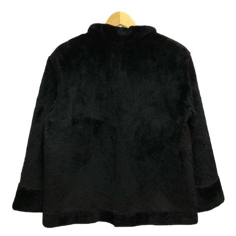 【中古】クレールドリュヌ エンバ Clair de Lune by EMBA コート シェアード ヌートリア 無地 裏地 長袖 FR-66 黒 ブラック レディース クレールドリュヌ エンバ Clair de Lune by EMBA コート シェアード